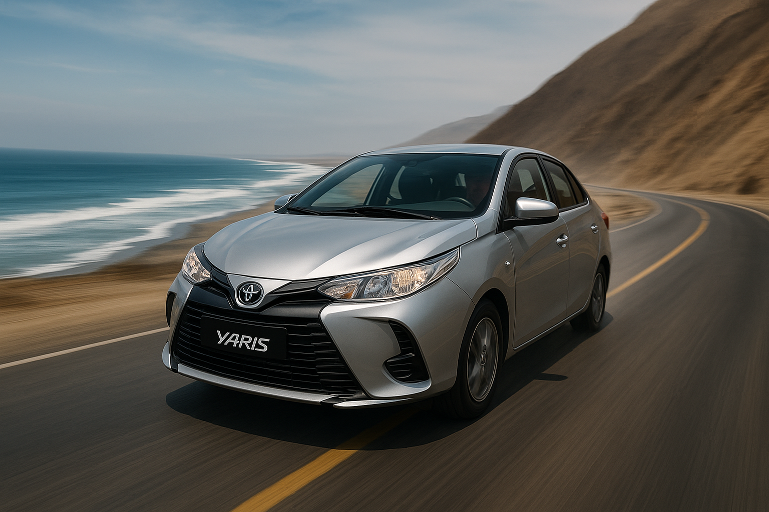 yaris 2015 en la playa peruana